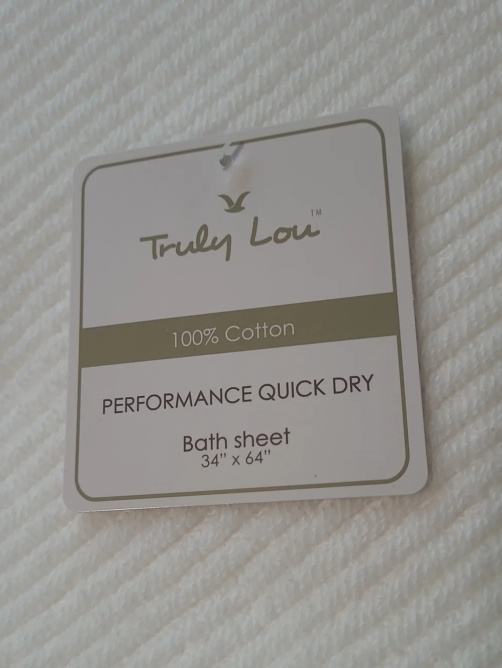 Truly Lou White Bath Sheets - Soft Textured Cotton Set